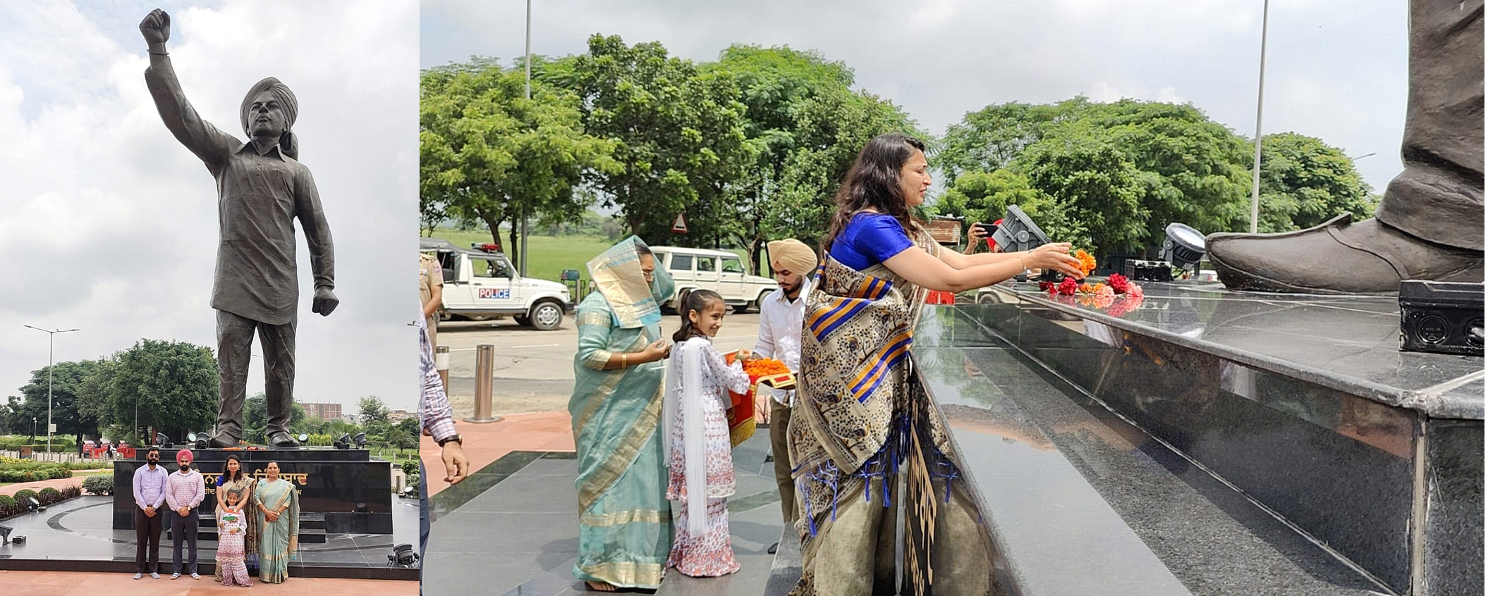 79th Independence Day; DC Pays Floral Tributes at Shaheed Bhagat Singh Statue at Nishan-e-Inquilab Plaza